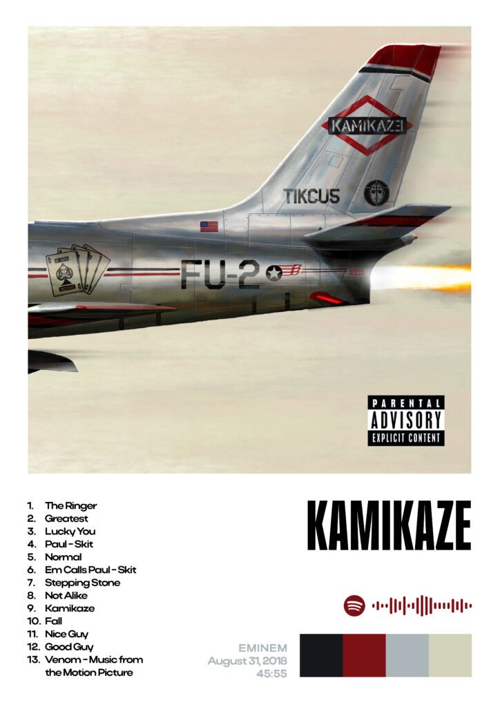 Eminem Kamikaze album poster artwork