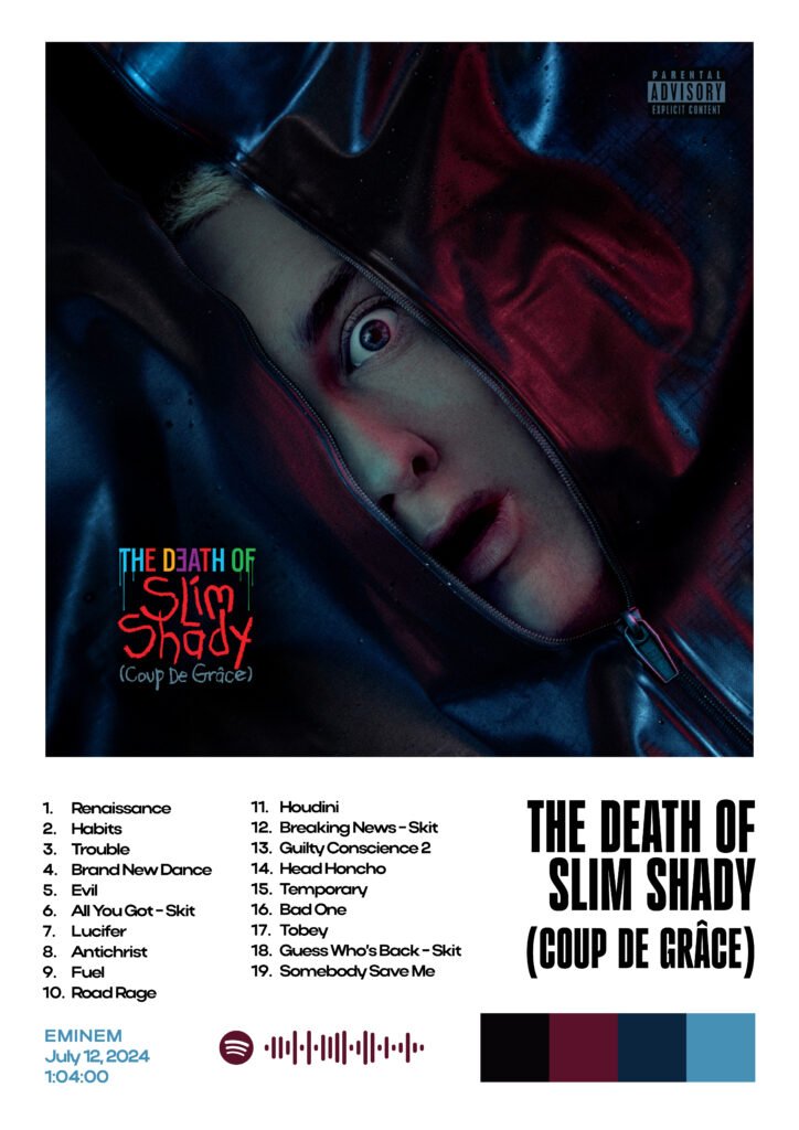 Eminem The Death of Slim Shady (Coup de Grâce) album poster artwork