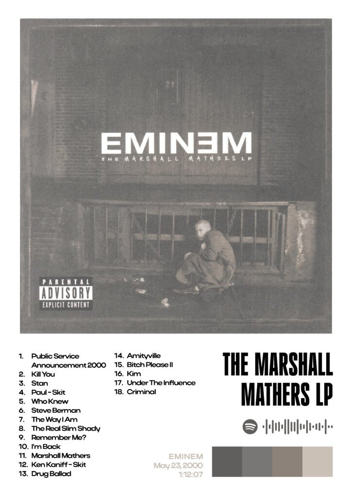 Eminem The Marshall Mathers LP album poster artwork