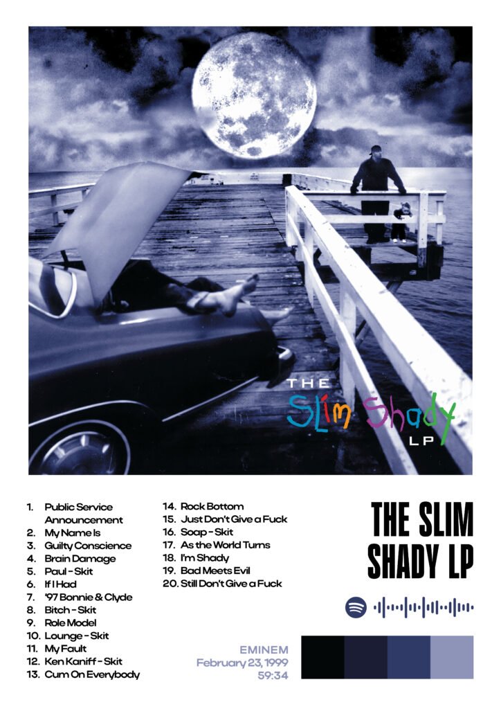 Eminem The Slim Shady LP album poster artwork